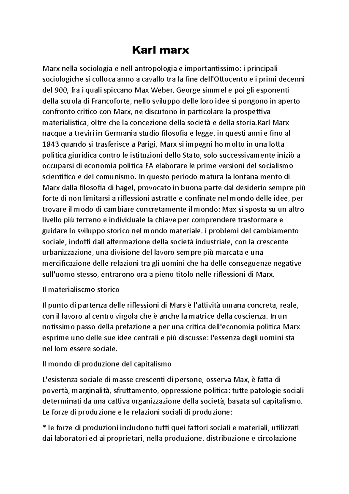 Karl marx - Karl Marx , sociologia - Karl marx Marx nella sociologia e ...