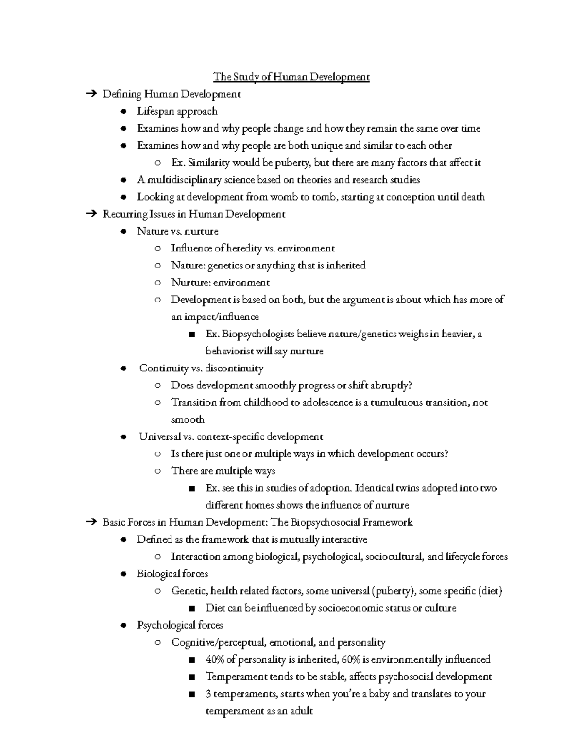 Chapter 1 - Human Development - The Study of Human Development Dening ...