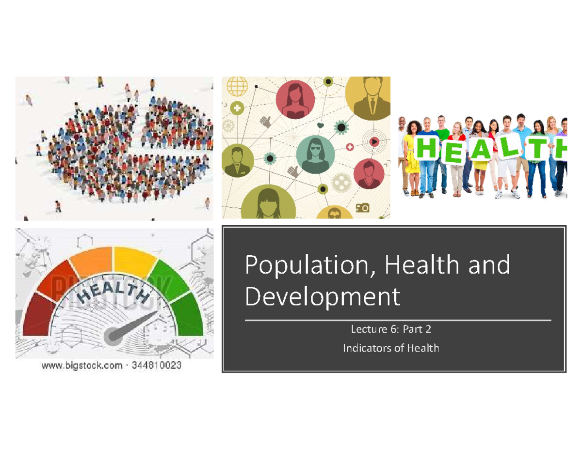 Lecture 6 Health, Population And Development Part 2 - Population ...