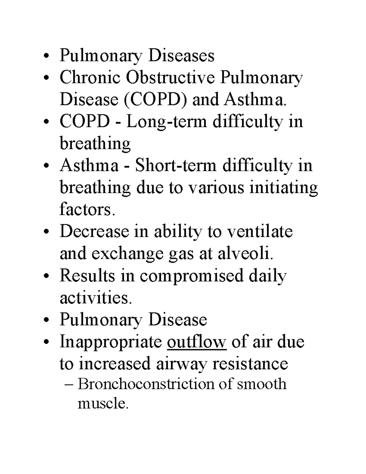 Pulmonary Diseases - Pulmonary Diseases Chronic Obstructive Pulmonary ...