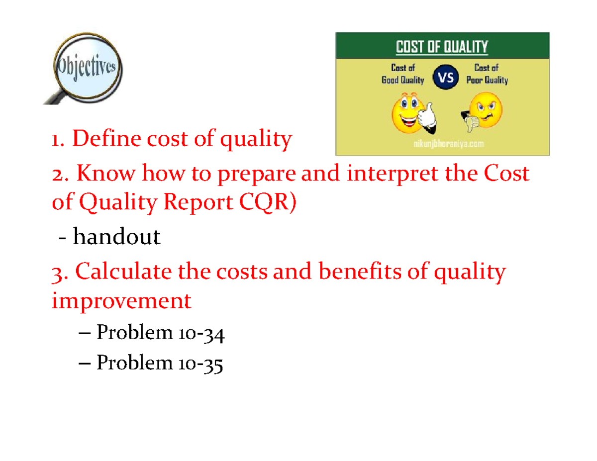 acct-cost-of-quality-1-define-cost-of-quality-2-know-how-to