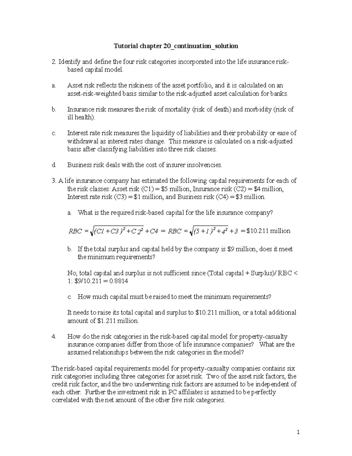 Tutorial+chapter+20 continuation solution - Tutorial chapter 20 ...