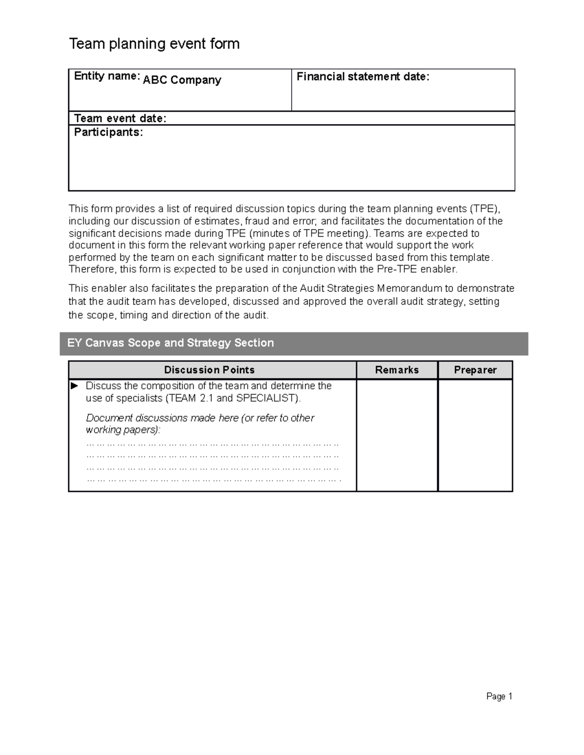 TPE Form 2016 - Auditing and Assurance Concepts and Applications ...