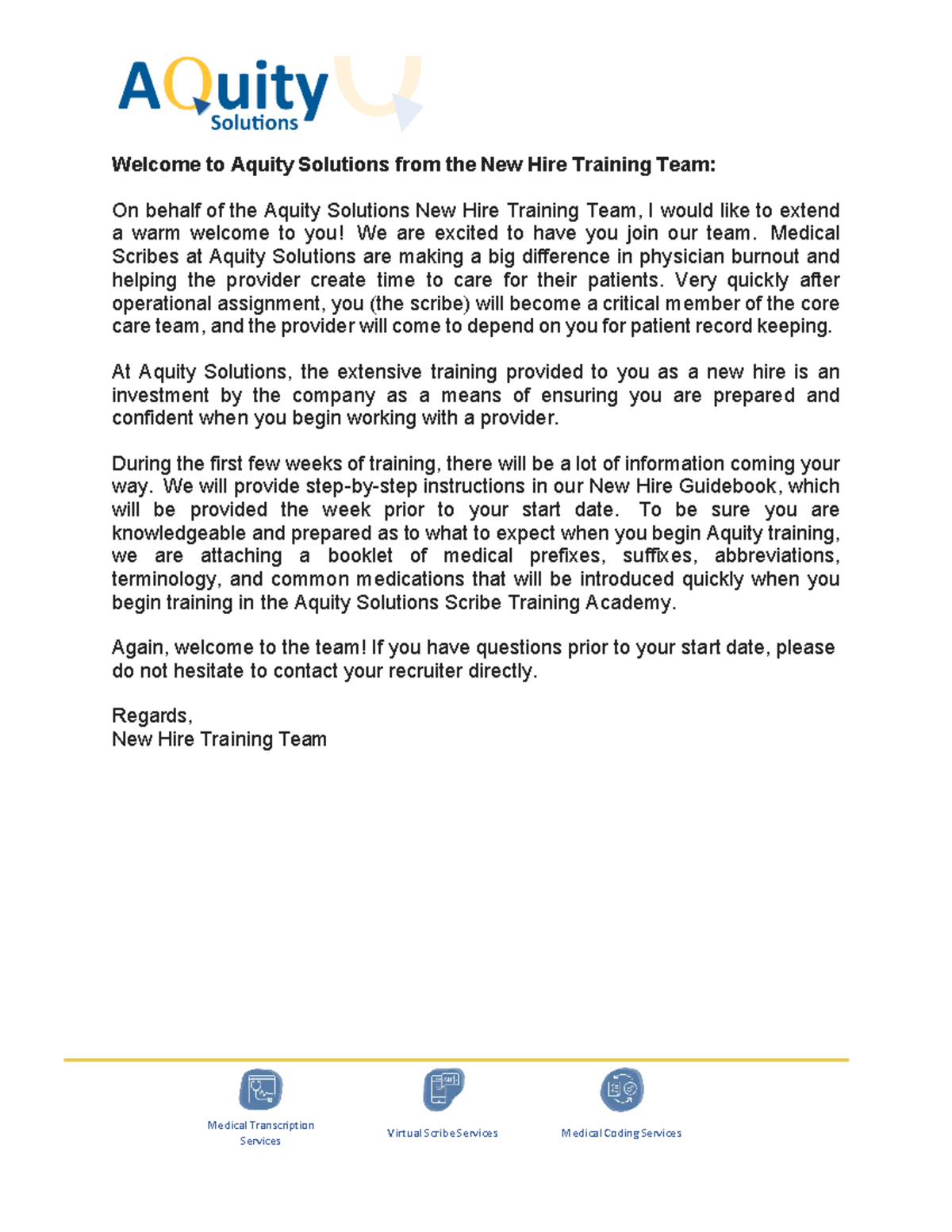 Medical Scribe Packet R5 Medical Transcription to Aquity