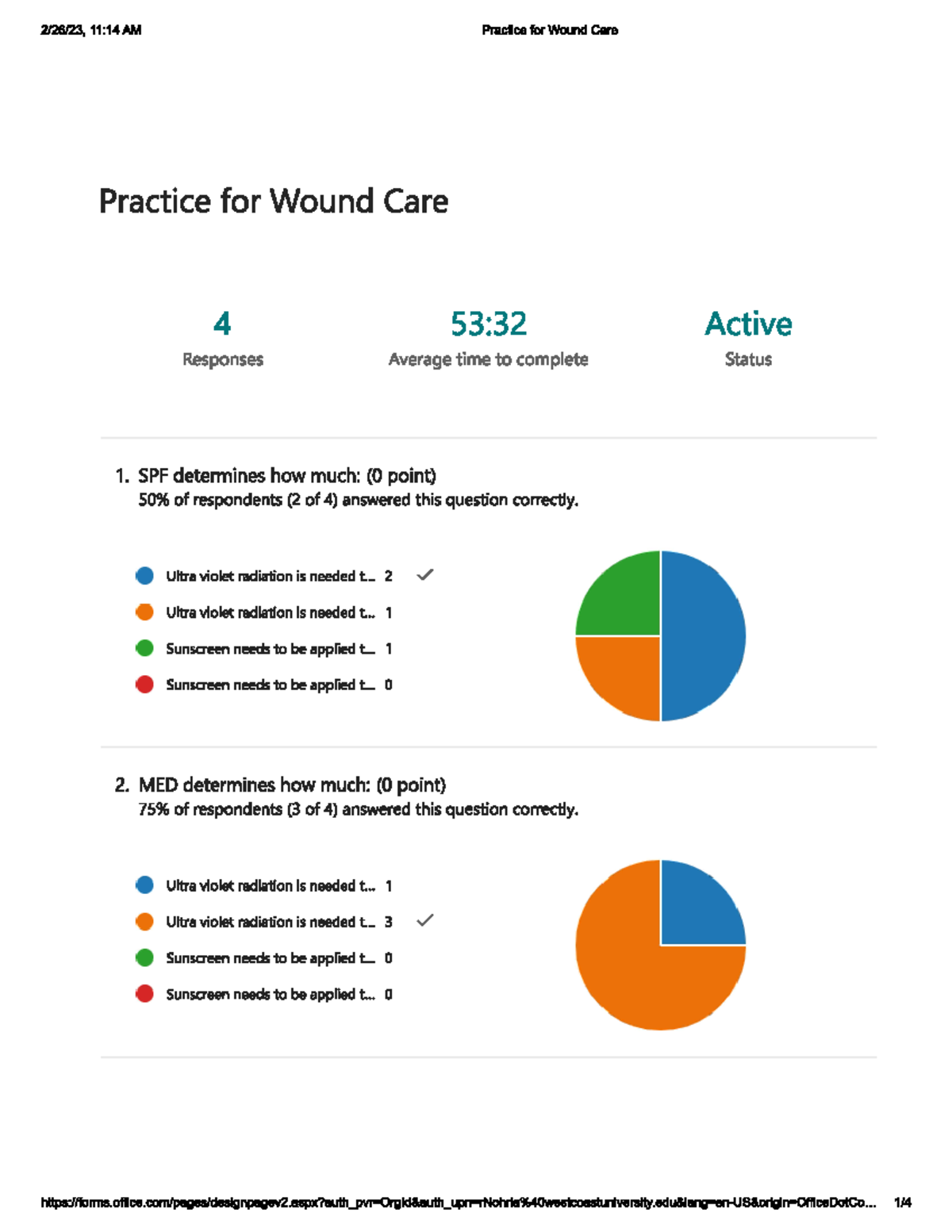 Wound Care Practice Answers PHAR 640 Studocu