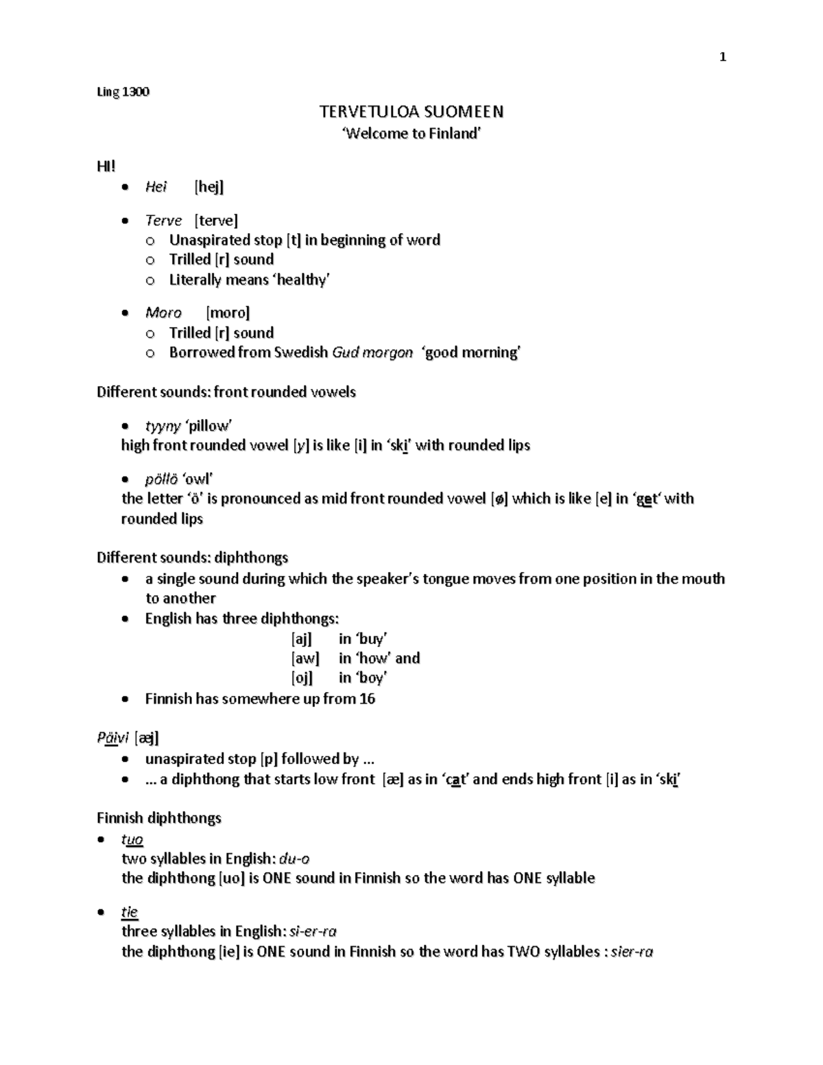 Ch 9b Finnish Language Lecture Notes 9b Studocu