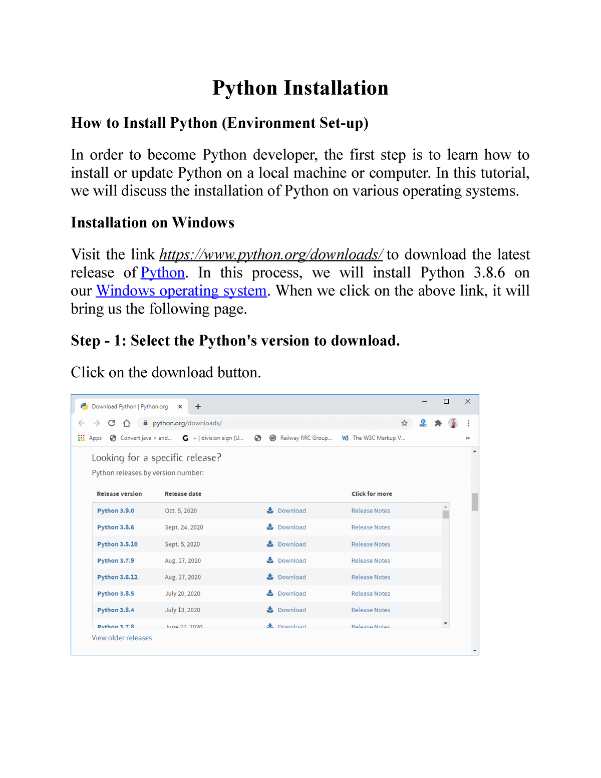 Python Installation - In This Tutorial, We Will Discuss The ...