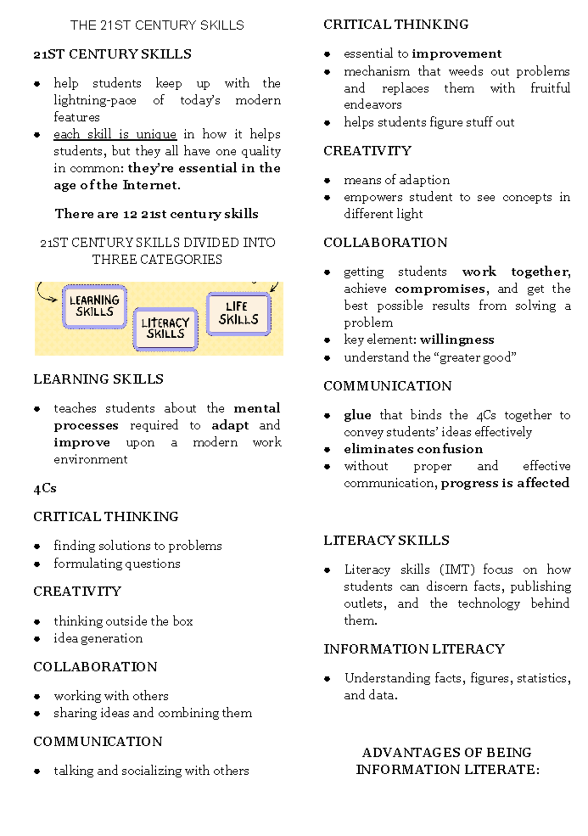 R4. The 21st Century Skills - THE 21ST CENTURY SKILLS 21ST CENTURY ...