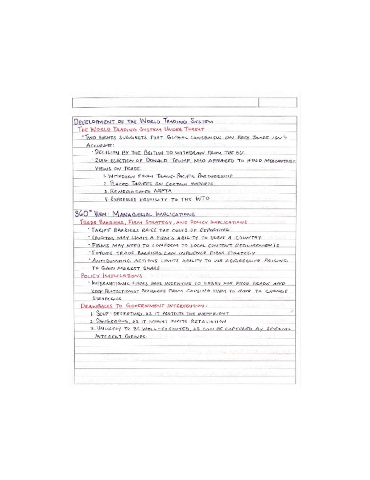 Chapter 7: Government Policy and International Trade - BUS 3102 - Studocu