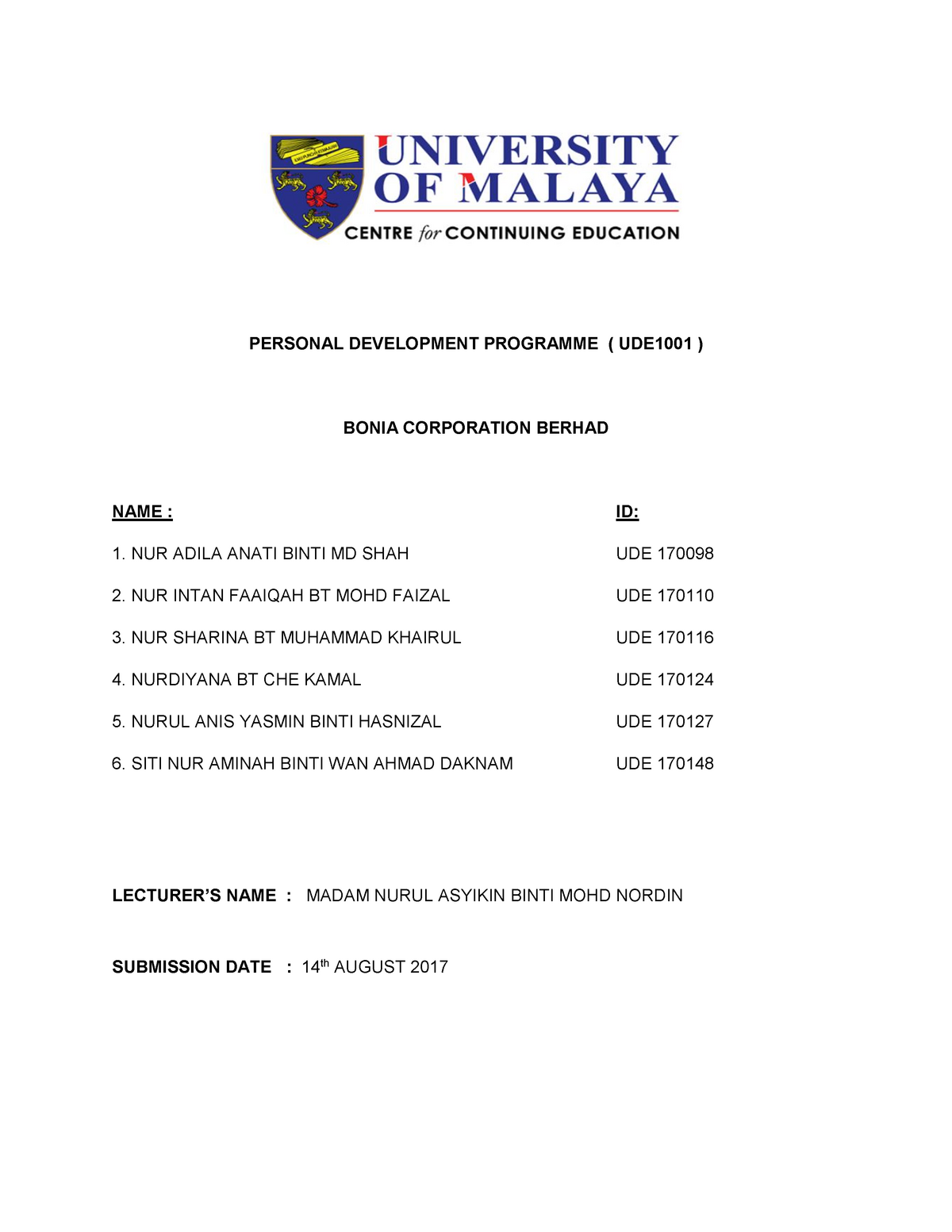 Vision and mission discount of bonia corporation berhad