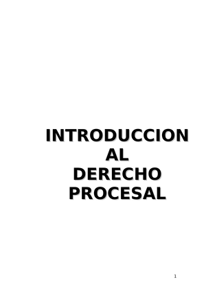 Introducción Al Derecho Procesal (Derecho) 66021044 - UNED - StuDocu