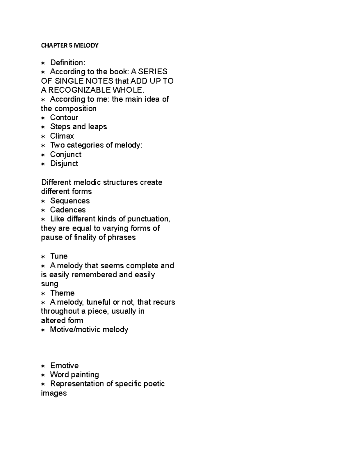 Chapter 5 Melody FALL 22 DR David Tedford CHAPTER 5 MELODY