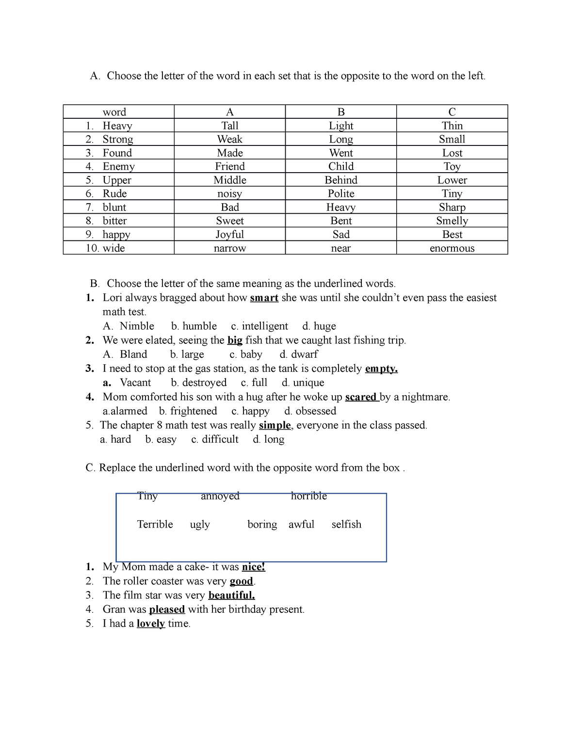 choose-the-letter-of-the-word-in-each-set-that-is-the-opposite-to-the