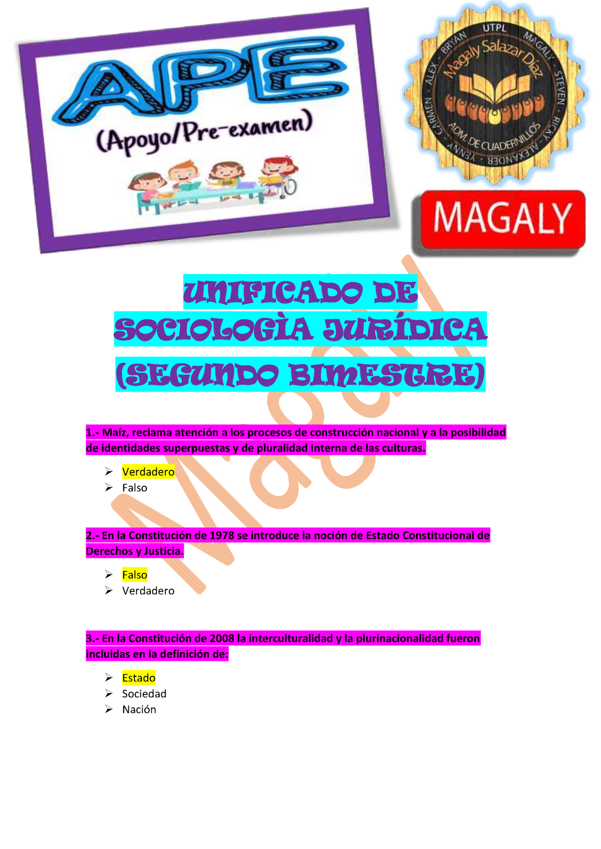 APE De Sociología Jurídica Segundo Bimestre Unificado MESD-desbloqueado ...