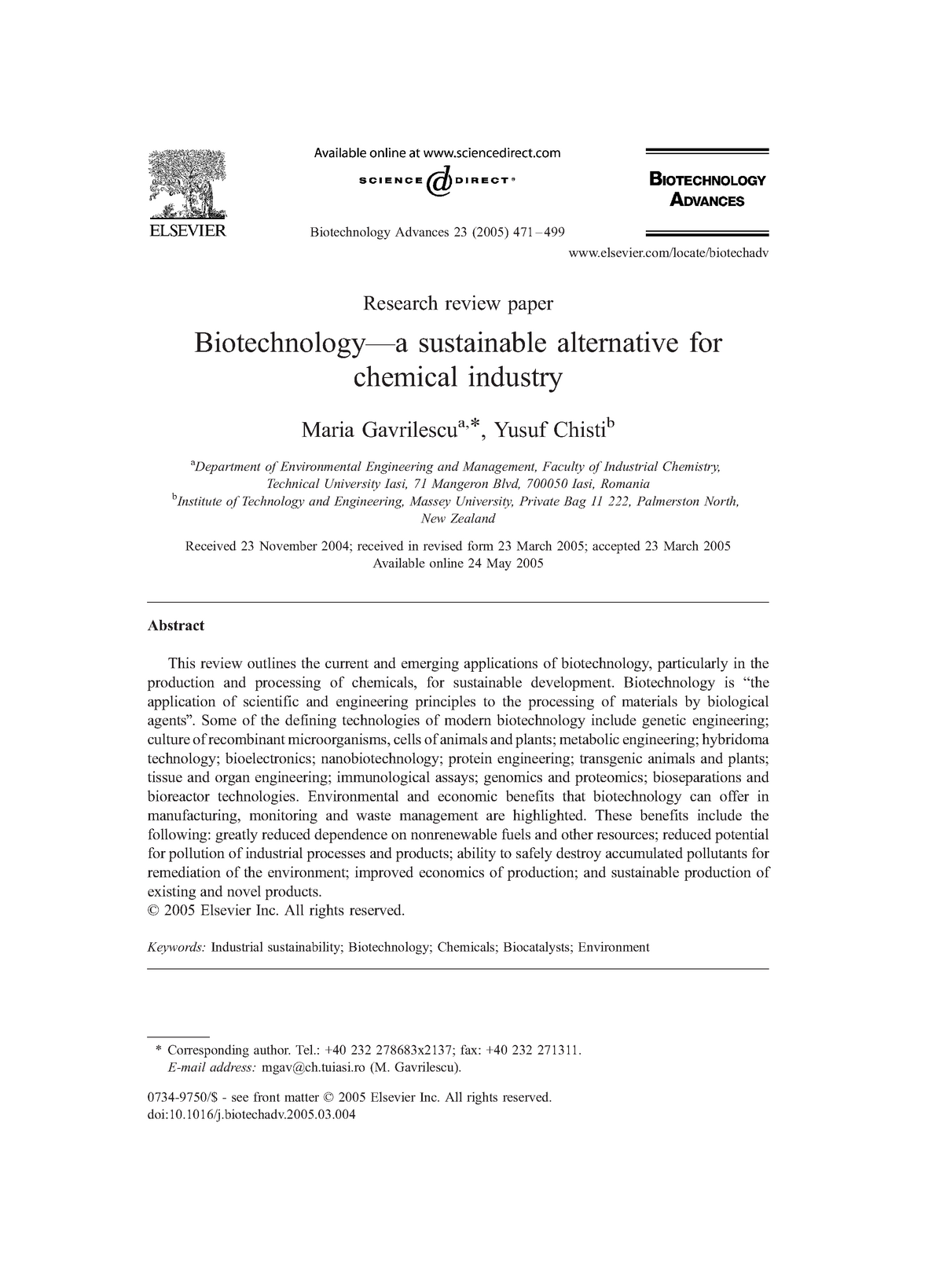 research papers related biotechnology