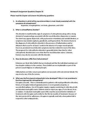 Mental Health Week 11 worksheet - Studocu