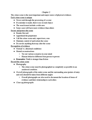 Forensic Science - Lecture notes 1-15 - Chapter 1- Intro to Forensic ...