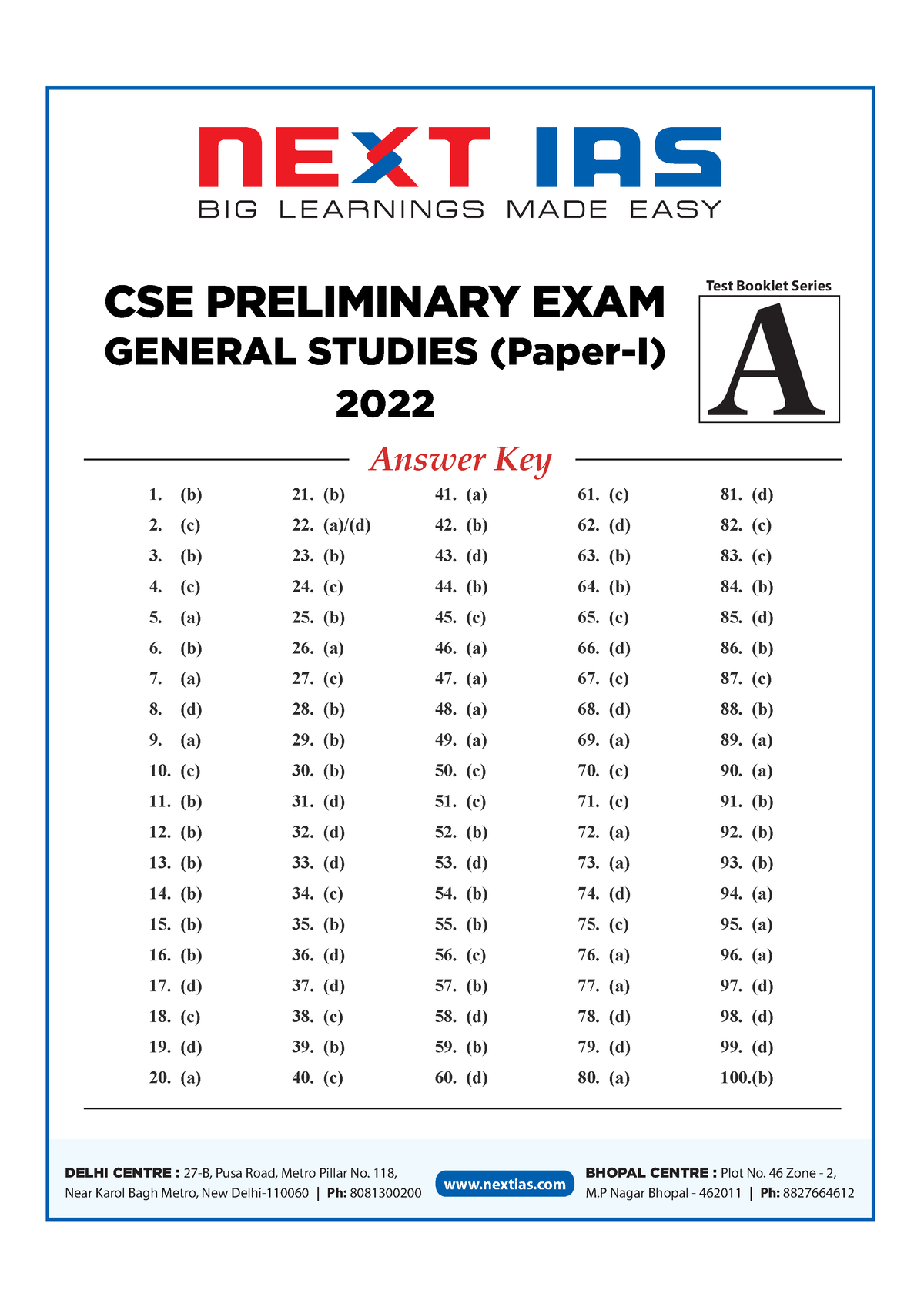 713833510479541000 PDF Original - Answer Key (b) (c) (b) (c) (a) (b) (a ...