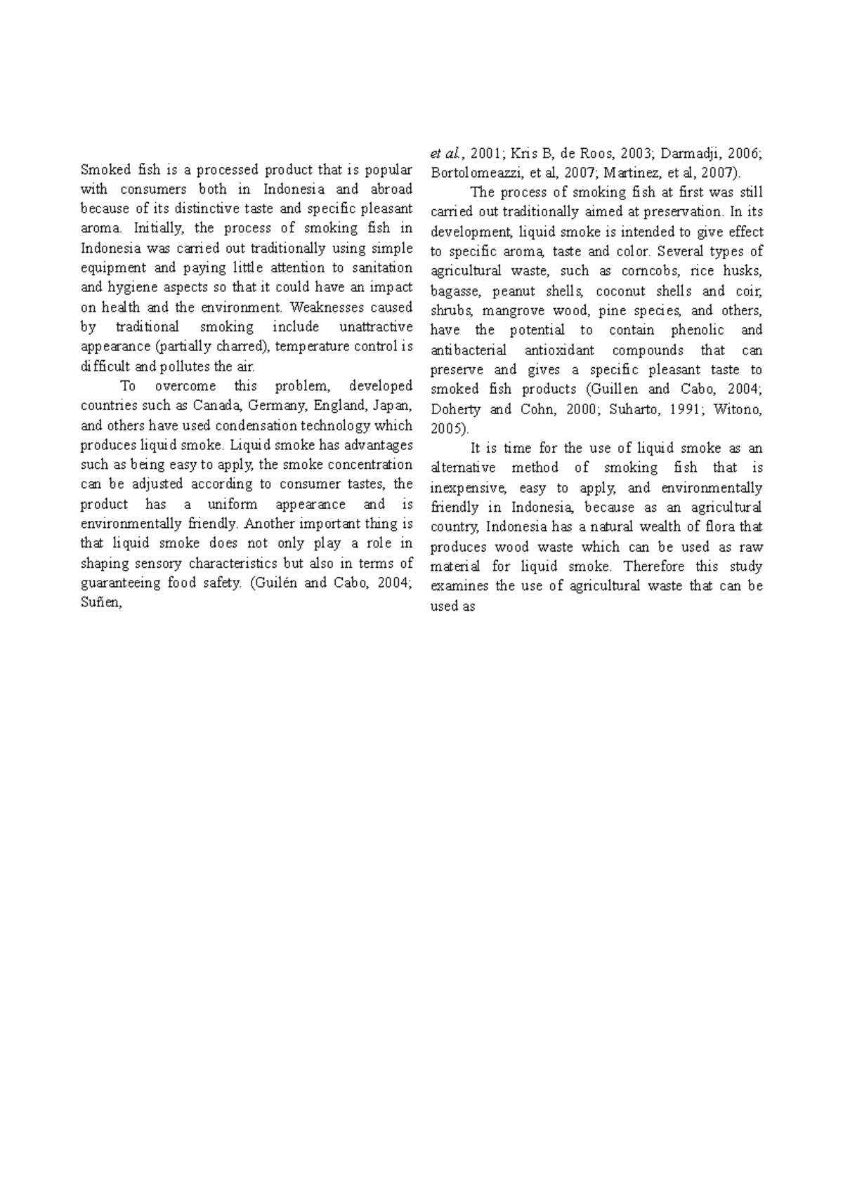 Feasibility Study AND Efficiency OF FISH Smoke Using Agricultural Waste