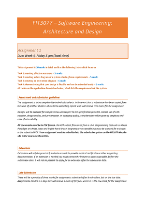 Sprint 1 General Feedback - FIT3077 Software Engineering: Architecture ...