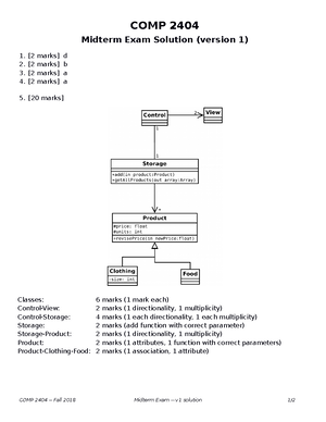 specifications for tutorial 2 - COMP2404B (Fall 21) -“Introduction to ...