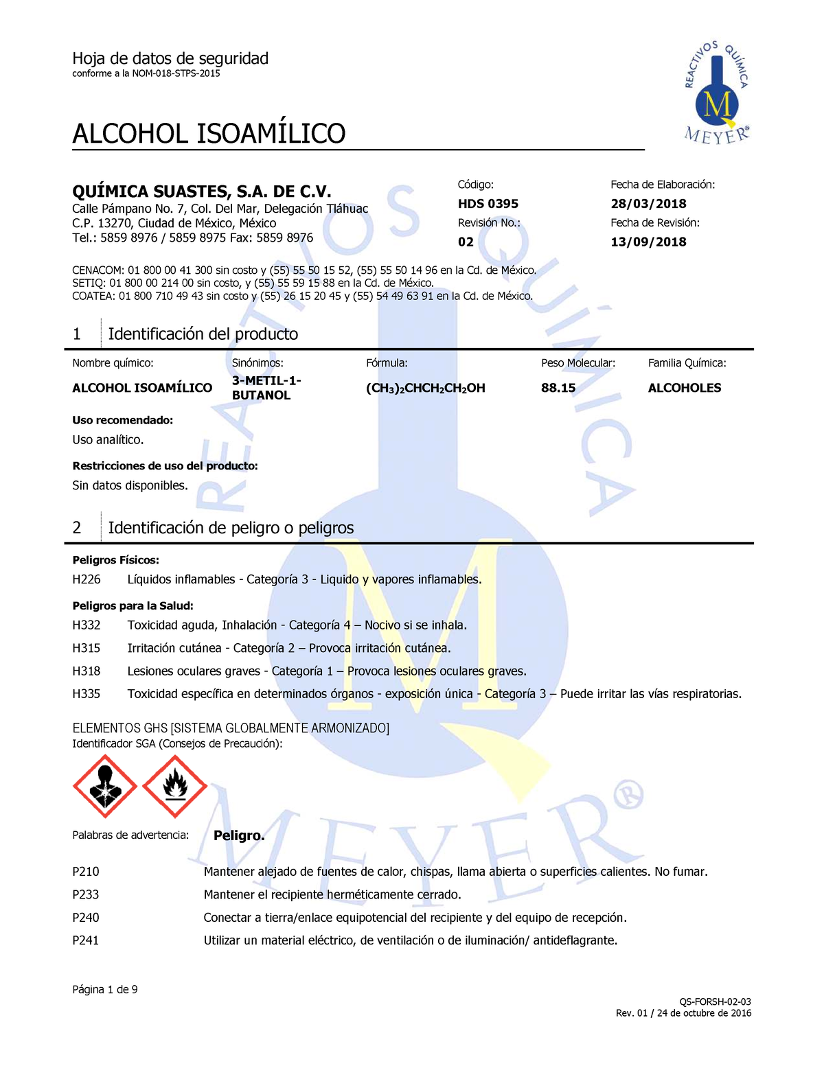 Alcohol Isamilico Ficha De Seguridad Conforme A La Nom Stps My Xxx Hot Girl