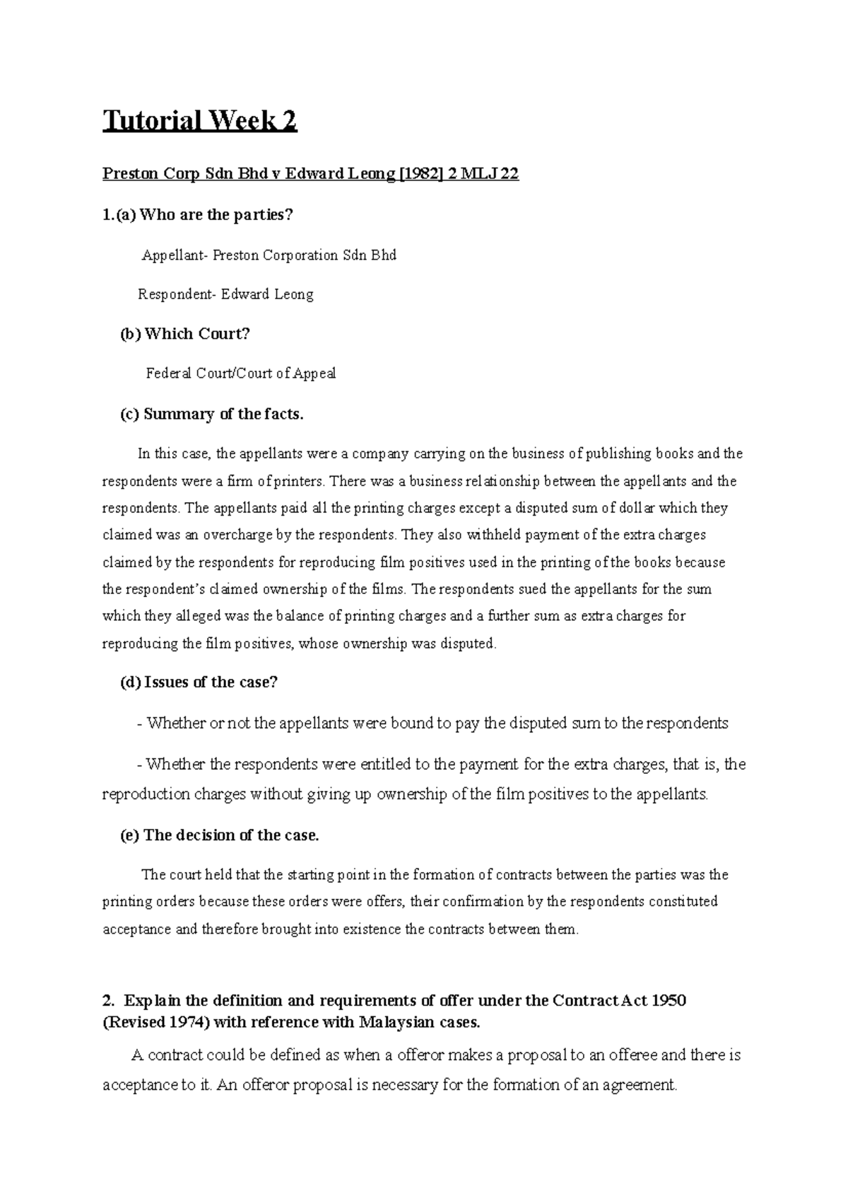 Tutorial answer week 2 hfwfhjwfbwjefbrvbwrlhruvhrvbrhjwvbwri