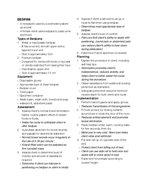 Urinal - Assess client’s normal urinary elimination habits. Identifies ...