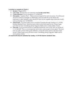 Assignment-1 - Critical thinking - YOUR ASSIGNMENT Please read the ...