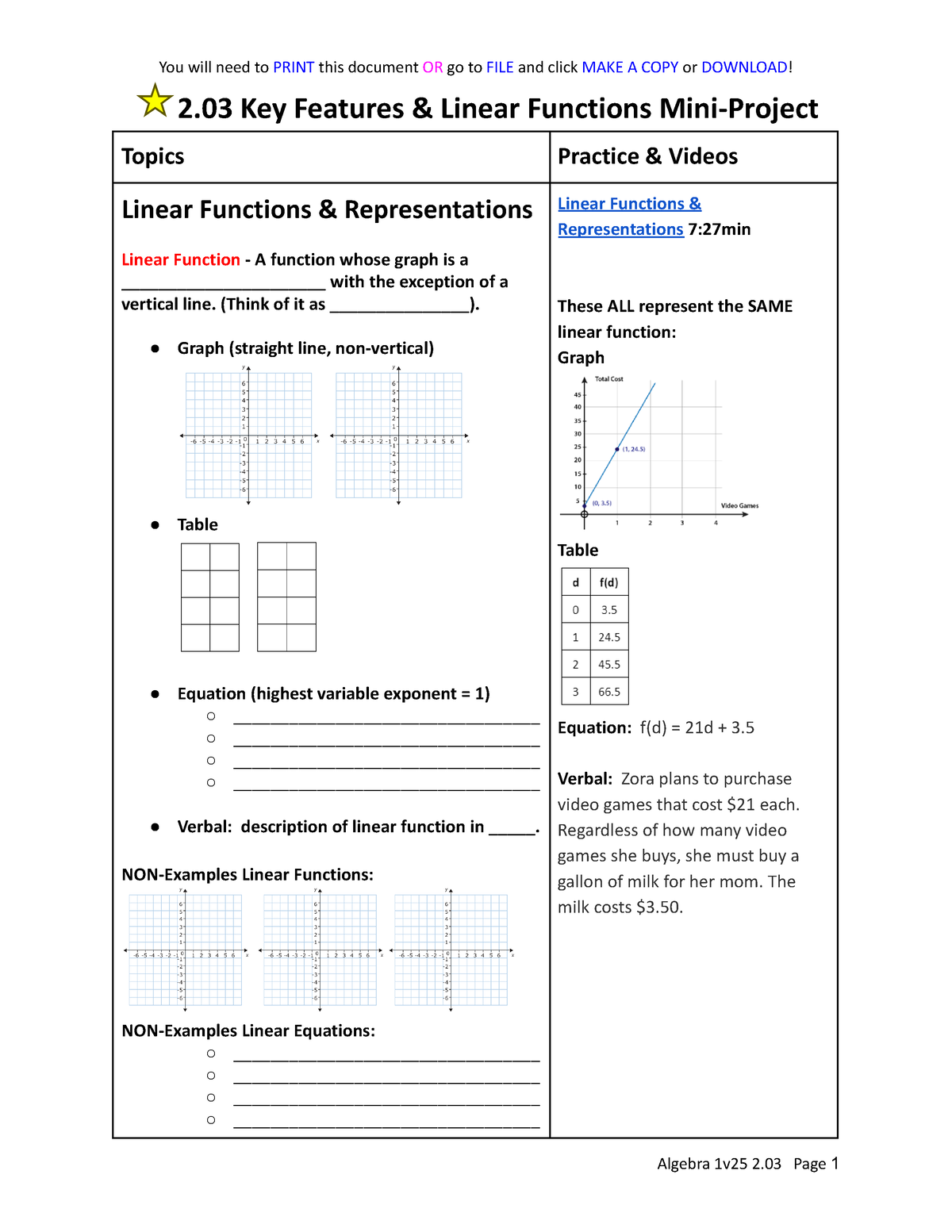 assignment 02 03 key features of linear functions