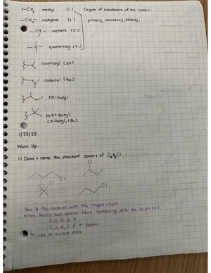 Acyclic Alkanes - CHEM 022 - Studocu