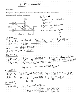 ES221 Homework 5 - Engineering Statics: Mechanics I - Studocu