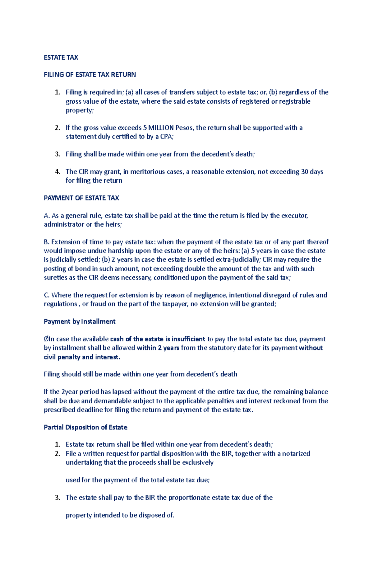 Estate Tax Filing Instructions – JSEFUE