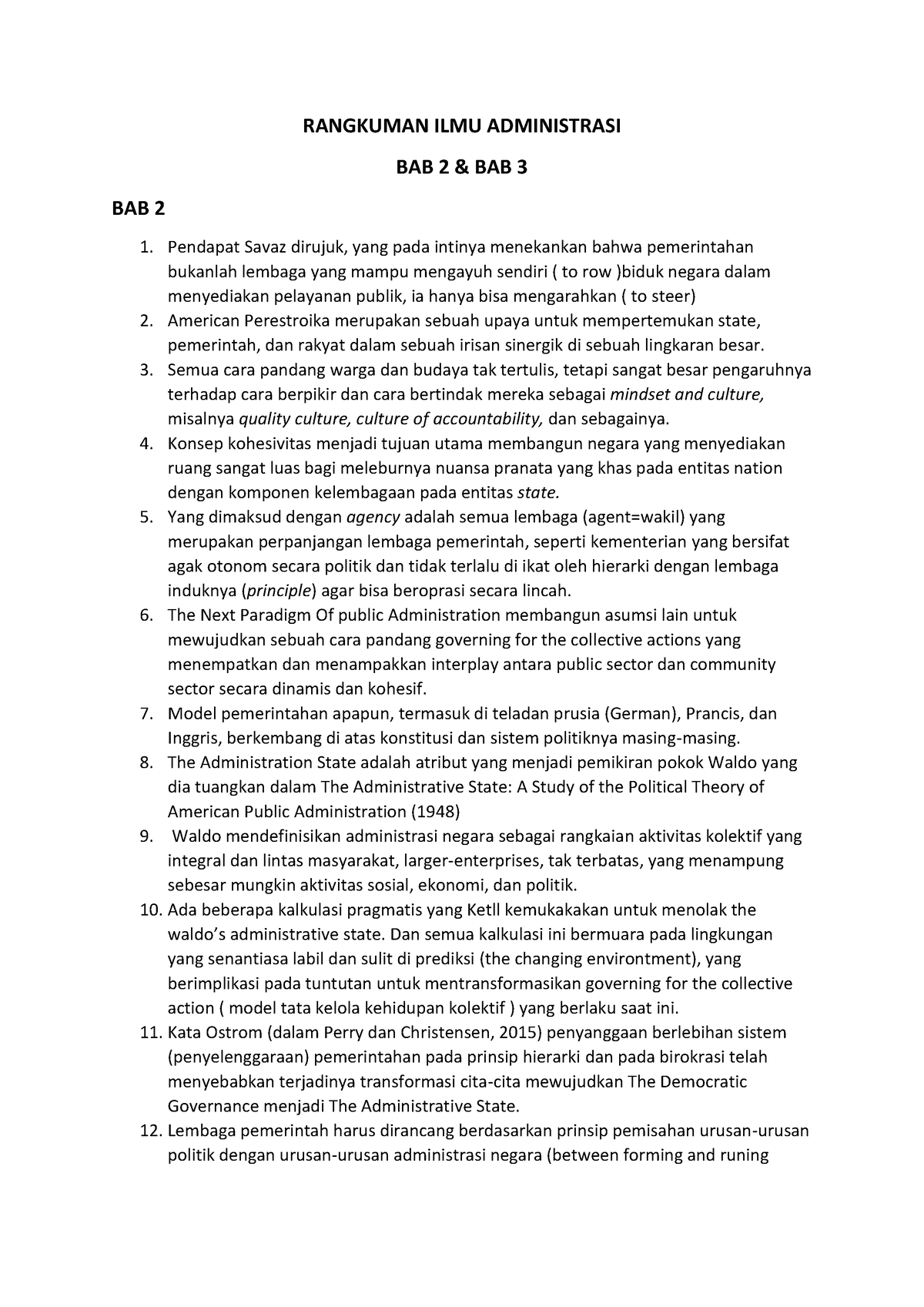 Administrasi Publik - RANGKUMAN ILMU ADMINISTRASI BAB 2 & BAB 3 BAB 2 ...