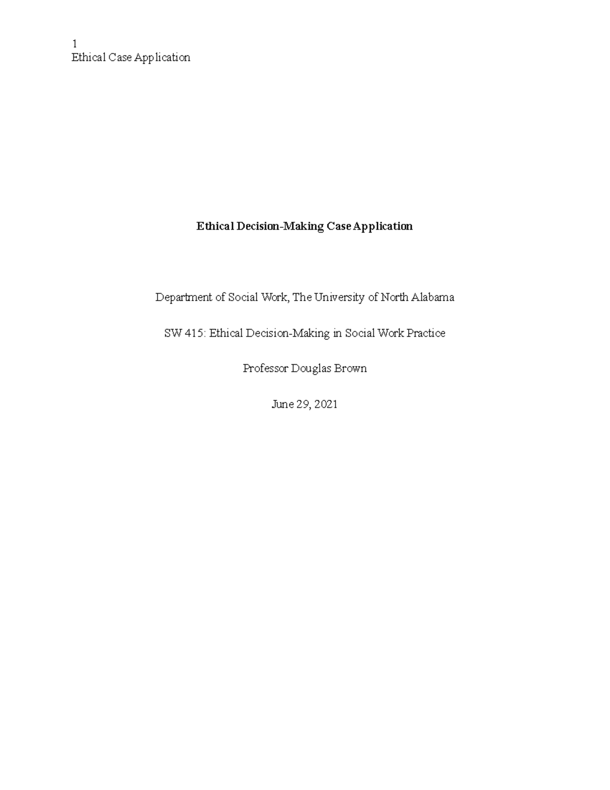 ethical decision making case study pdf