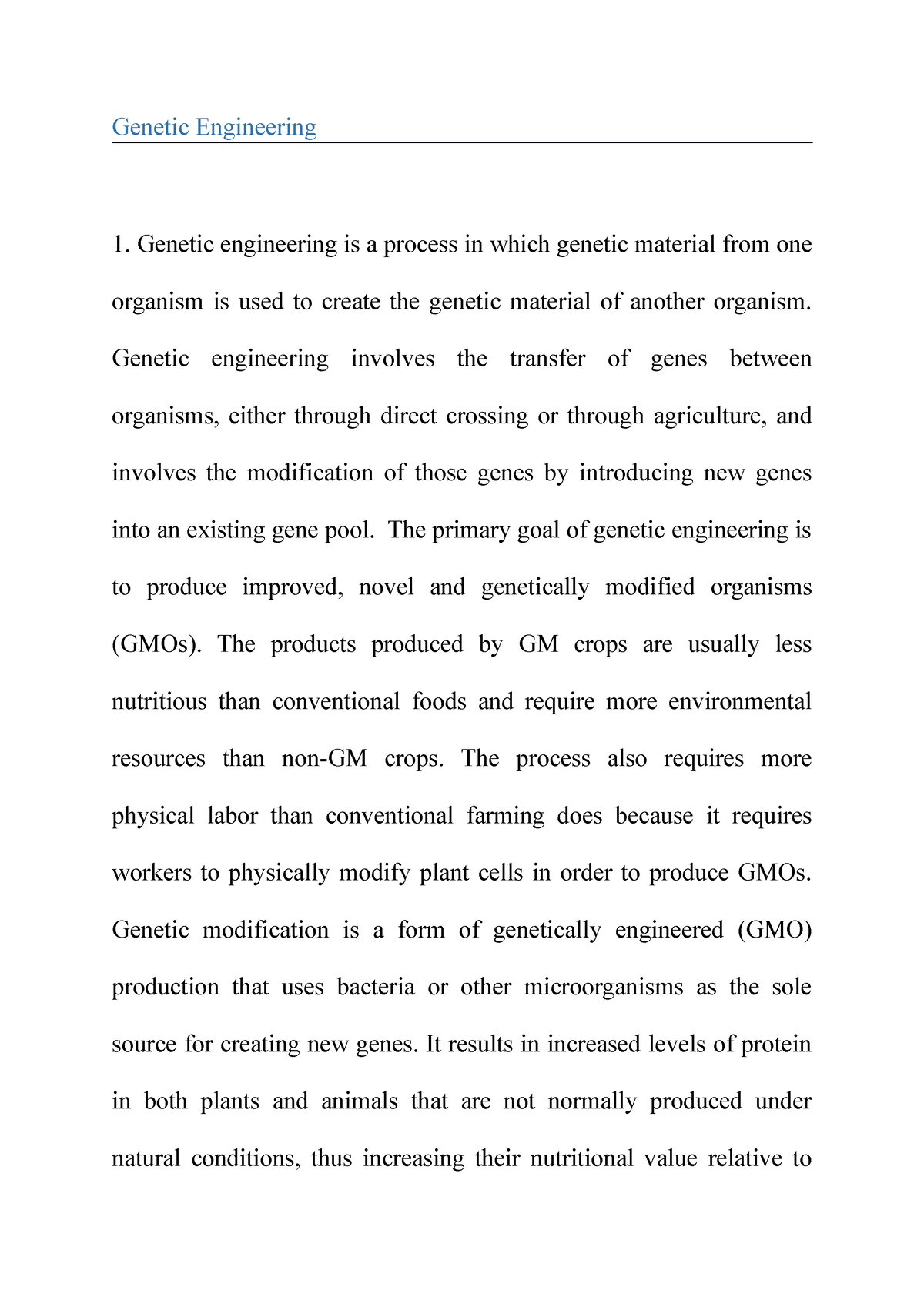 dissertation on genetic engineering