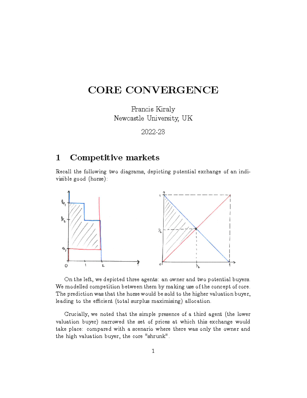 Core Convergence Notes - CORE CONVERGENCE Francis Kiraly Newcastle ...