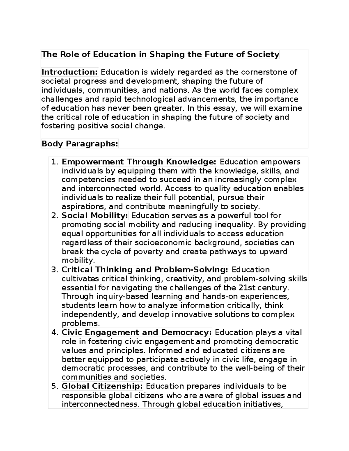 Cc - adsasdasdadsadadsadsadasdujbh - The Role of Education in Shaping ...