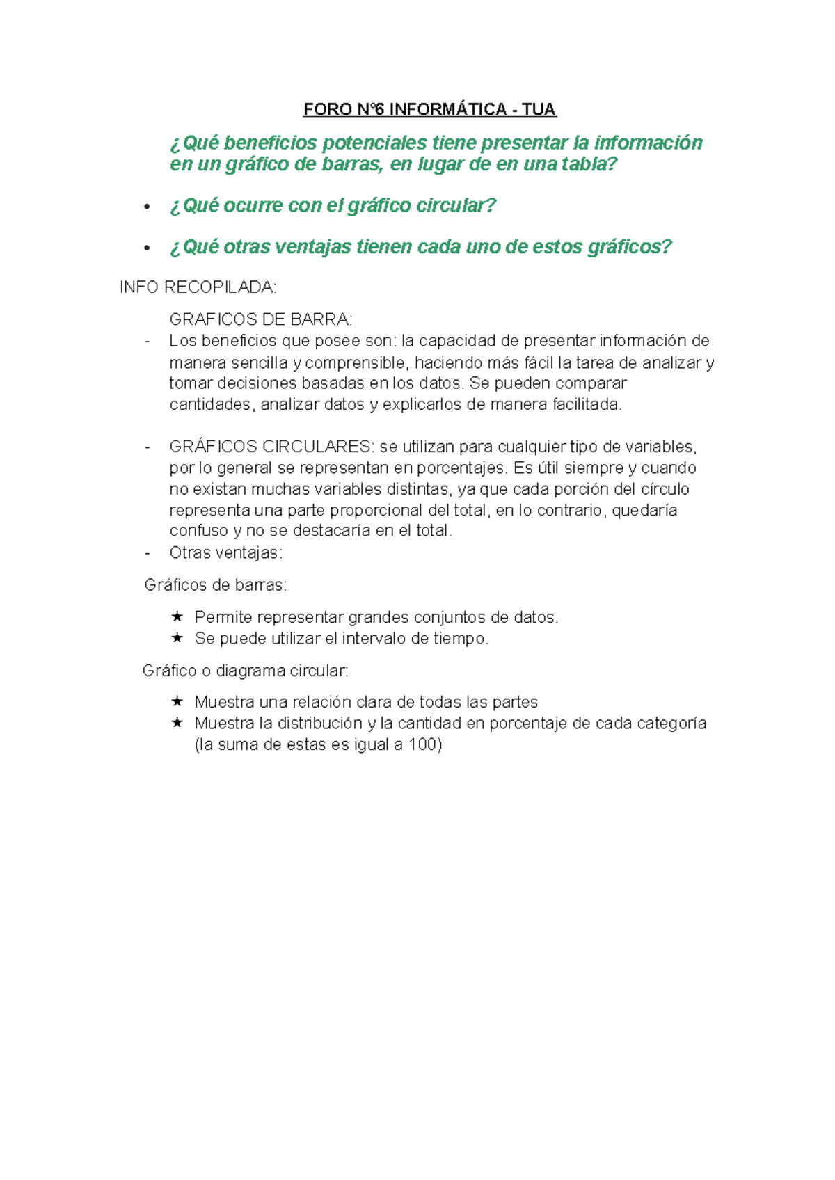 FORO N6 Informatica - FORO N°6 INFORMÁTICA - TUA ¿Qué beneficios ...