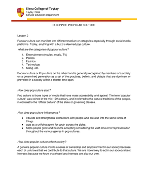 UCSP Unit 1 - Lesson 1 ( Handouts ) - Unit I: Understanding Culture ...