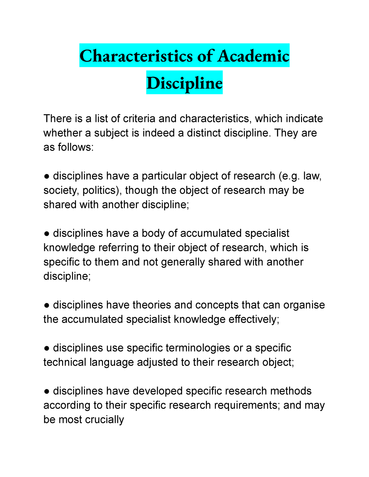 characteristics-of-academic-disciplines-characteristics-of-academic