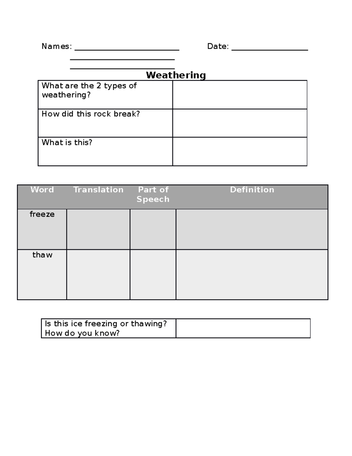 weathering-student-worksheet-names-date