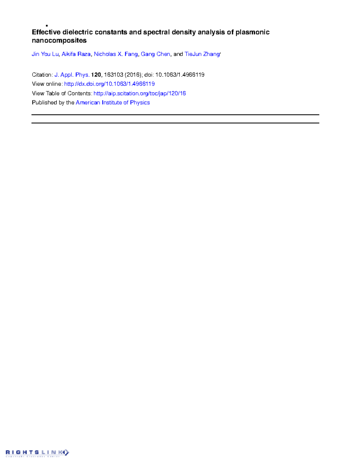 Effective dielectric constants and spectral density analysis of ...