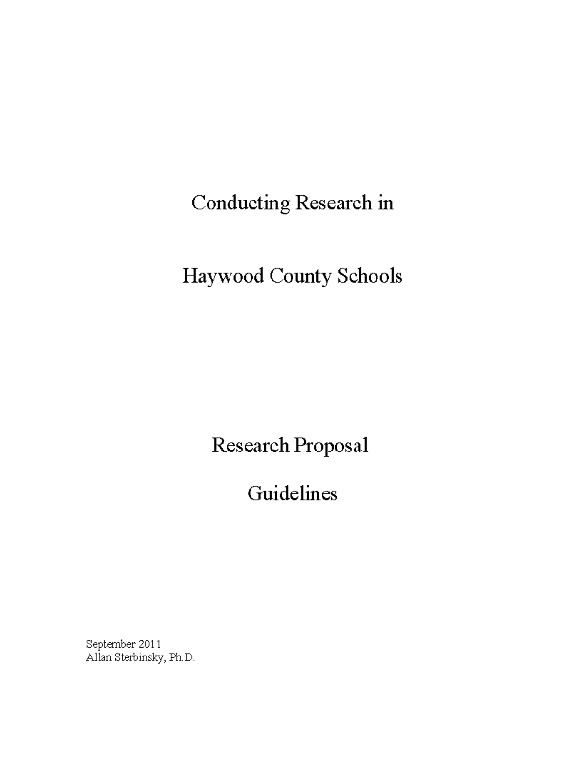 Research Guidelines Conducting Research In Haywood County Schools