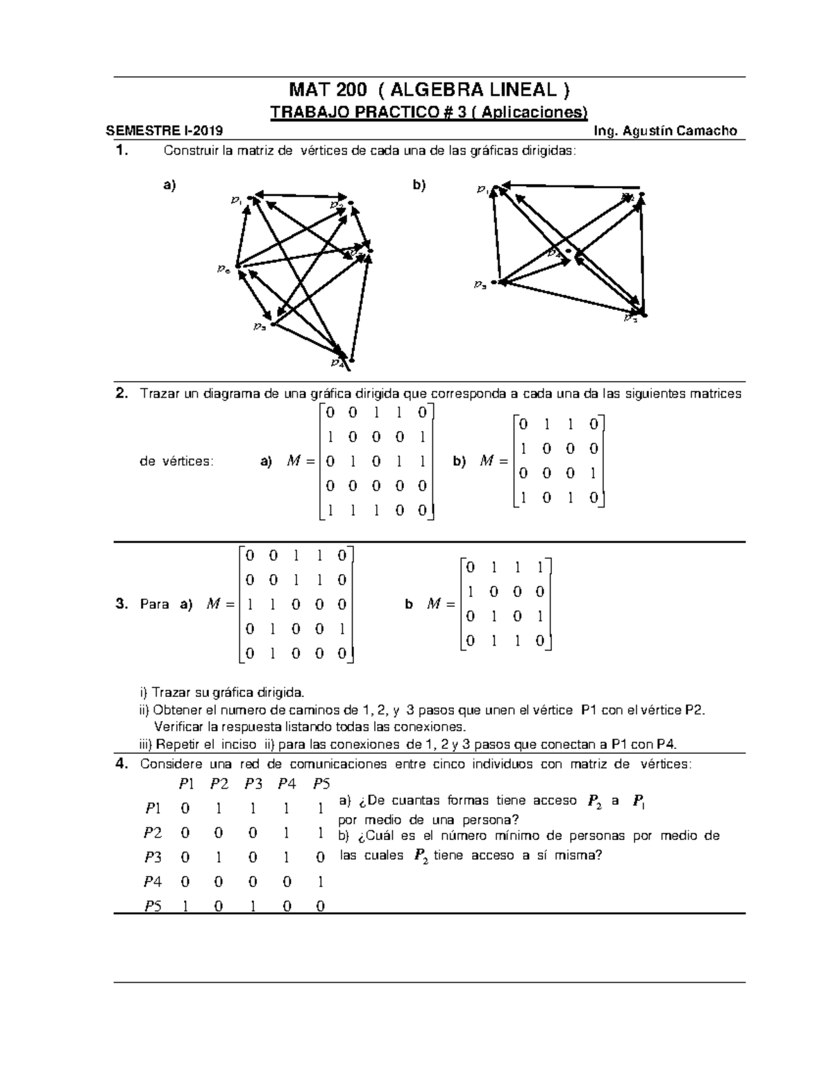 MAT200 TPR3-convertido - MAT 200 ( ALGEBRA LINEAL ) TRABAJO PRACTICO ...
