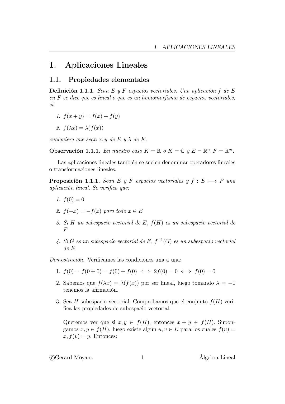 Aplicaciones Lineales Algebra Aula Lliure 1 Aplicaciones Lineales 1 Aplicaciones Lineales 1 5982