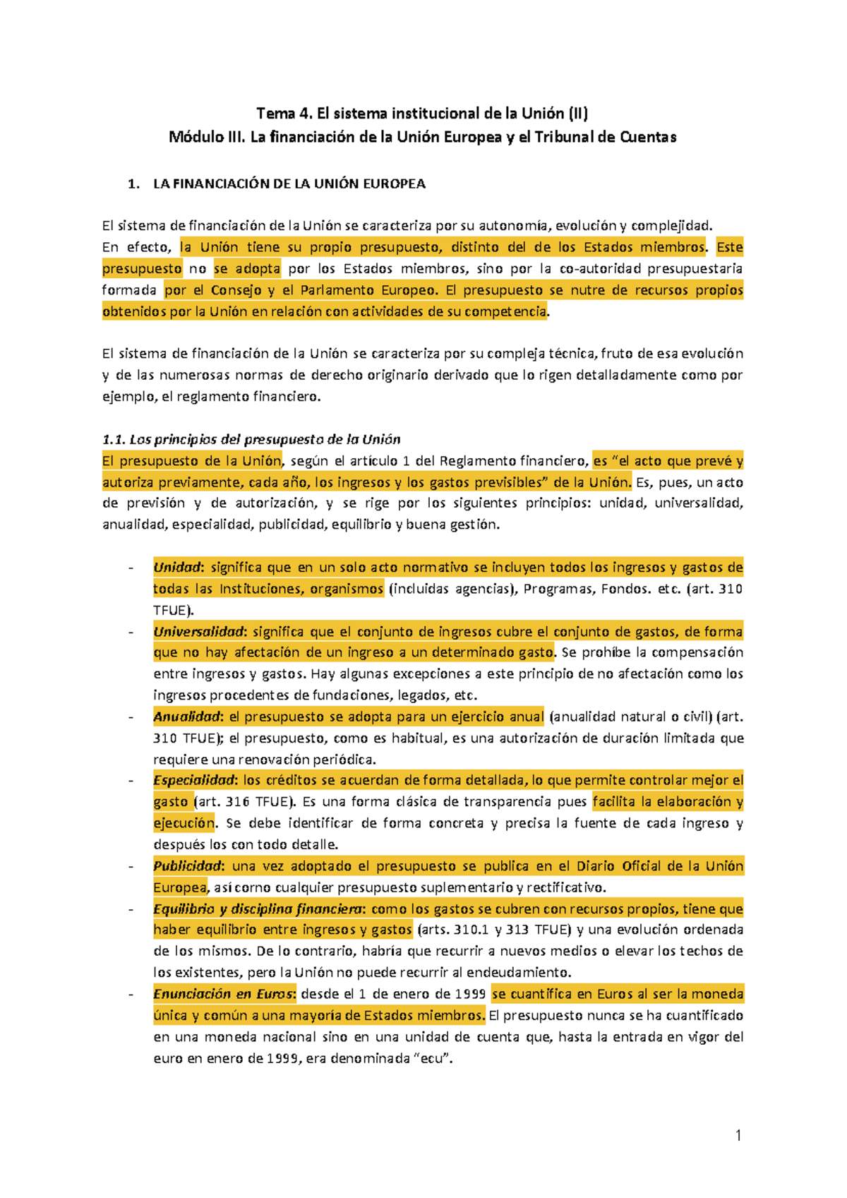 Tema 4 - Lección 4.3. Derecho de la UE (Facultad de San-Sebastián ...
