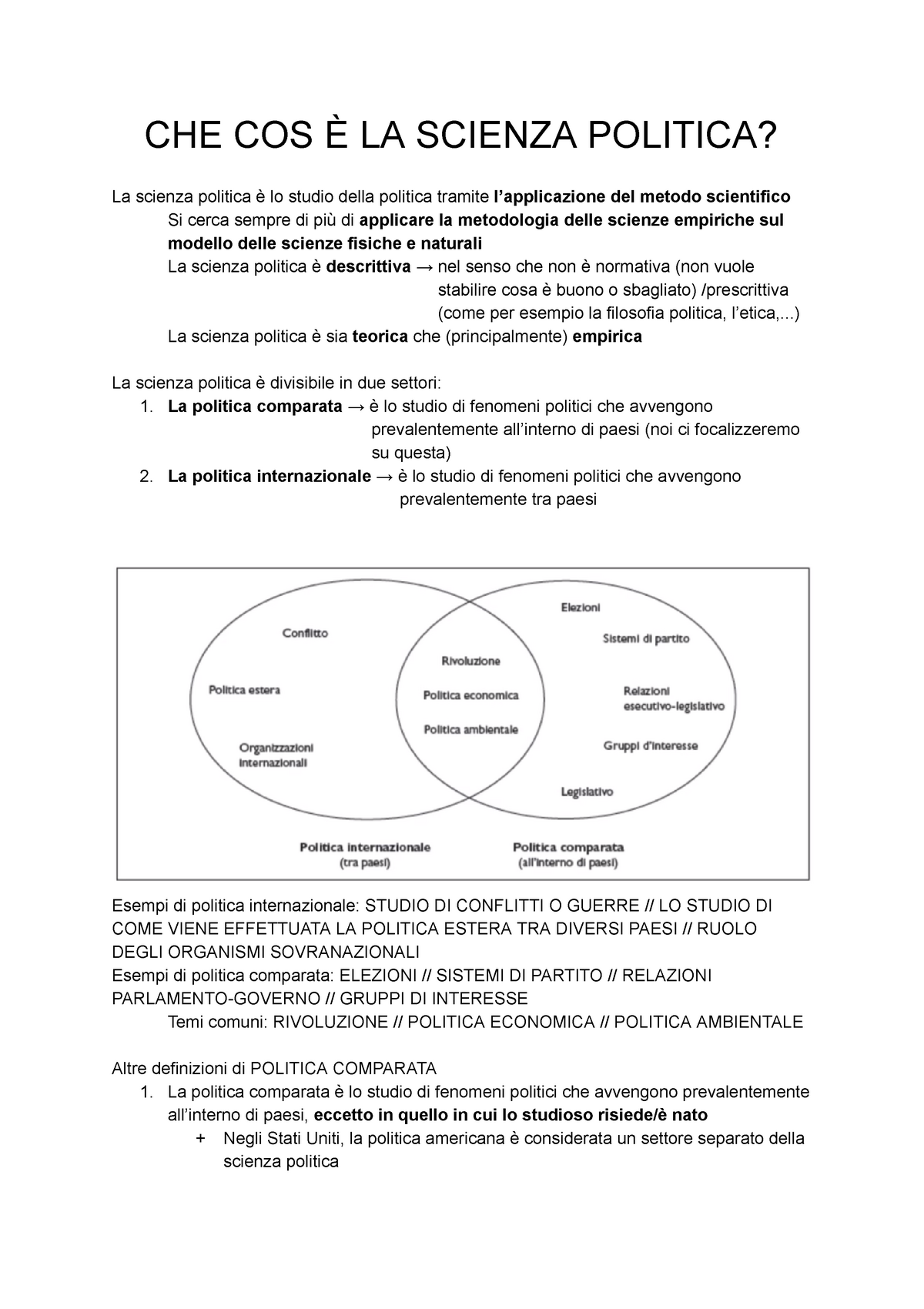 Scienza Politica - Documenti Google - CHE COS È LA SCIENZA POLITICA? La ...