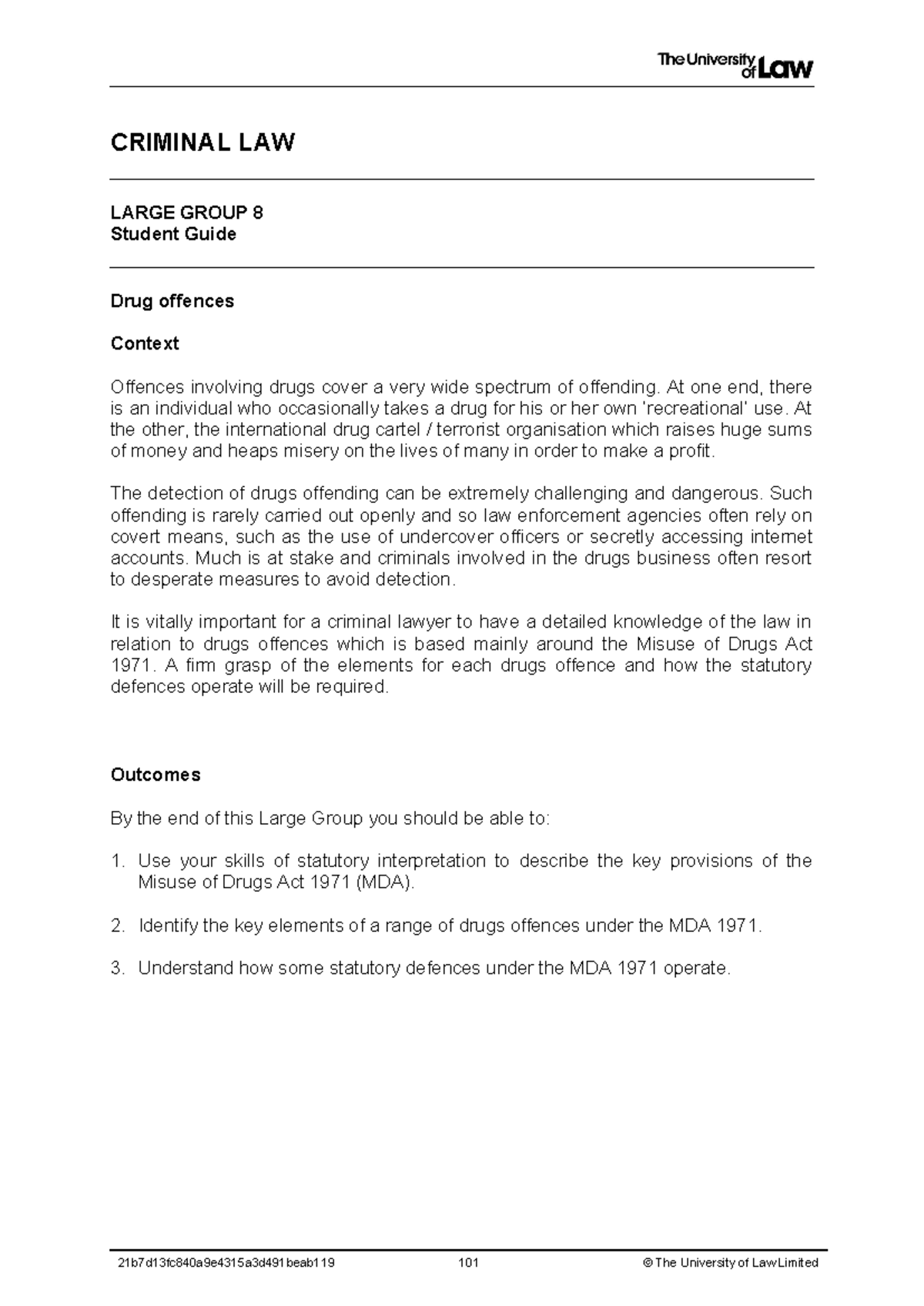 2324 crim lg08 ce01 student guide - CRIMINAL LAW LARGE GROUP 8 Student ...