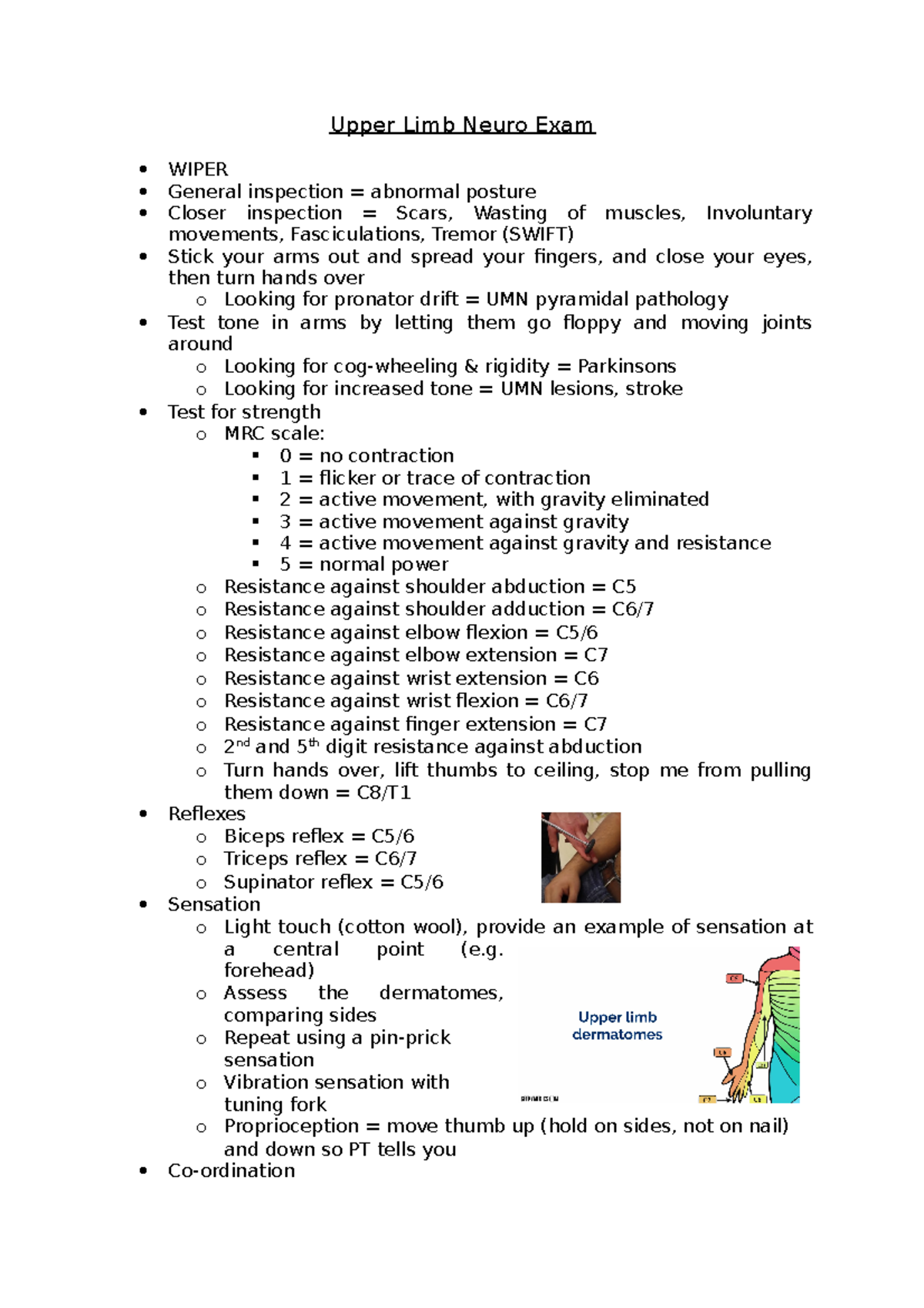 upper-limb-neuro-exam-forehead-o-assess-the-dermatomes-comparing